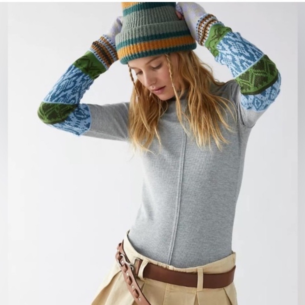 Free People We The Free Waffle All In Cuff Thermal Long Sleeve Size Medum